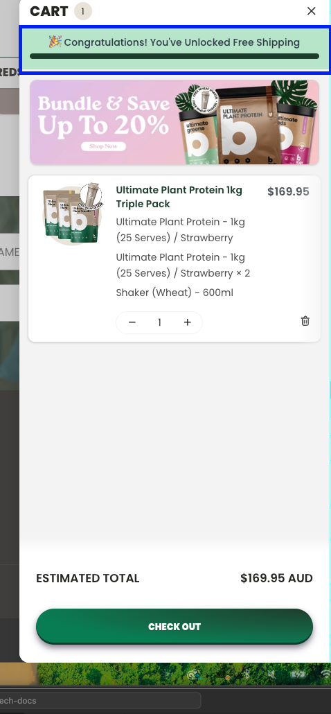 Cart Progress Bar