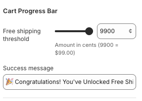 Cart Progress Bar Schema