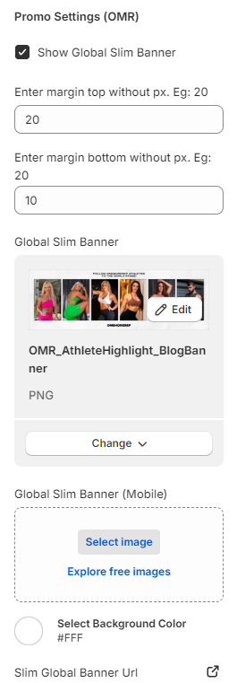 Global Banner Schema