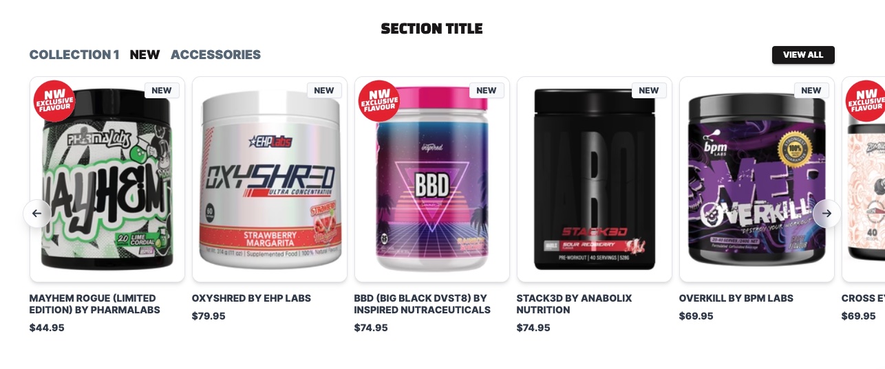 Collection Selector Section