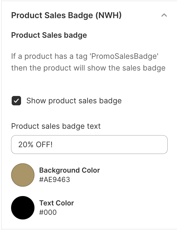 Promo sales badge preview