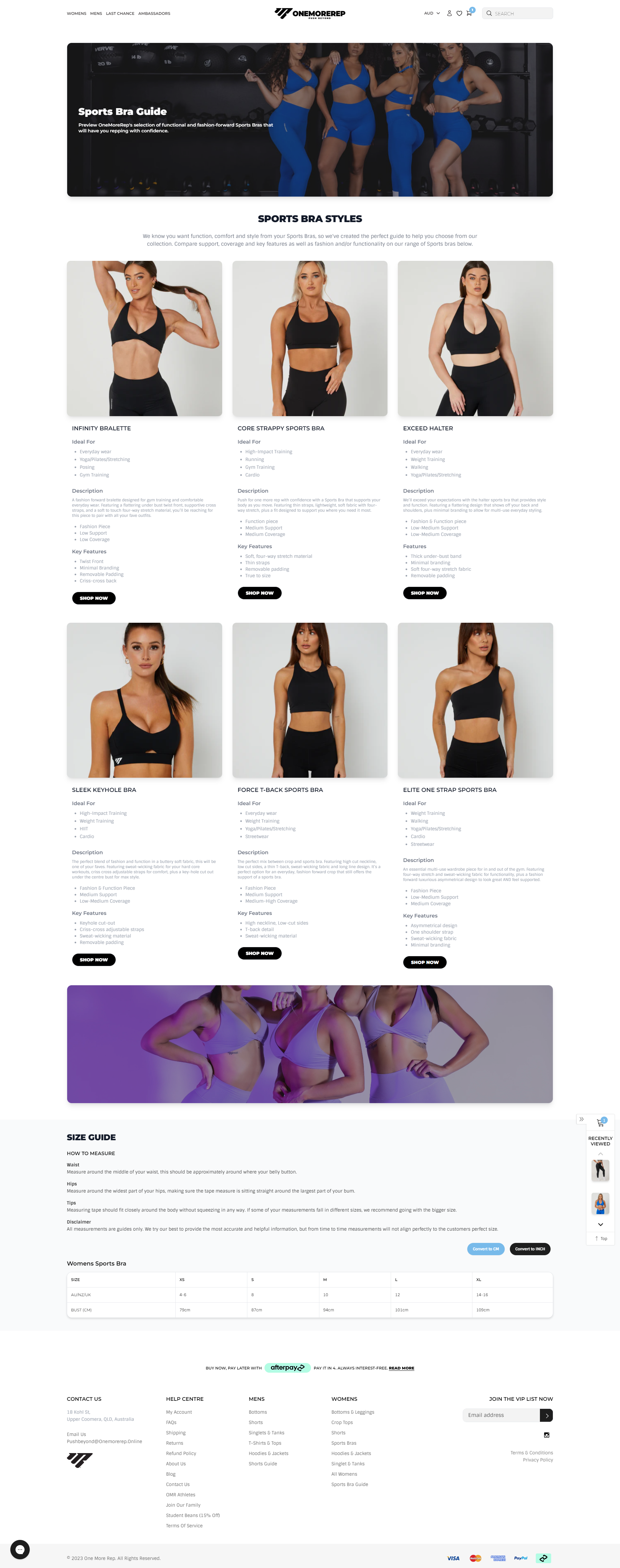 Sports Bra Guide